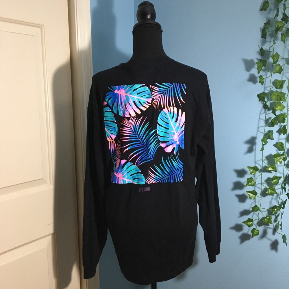 Victoria’s Secret VS PINK Botanical Tropical Plants Long Sleeve Size M